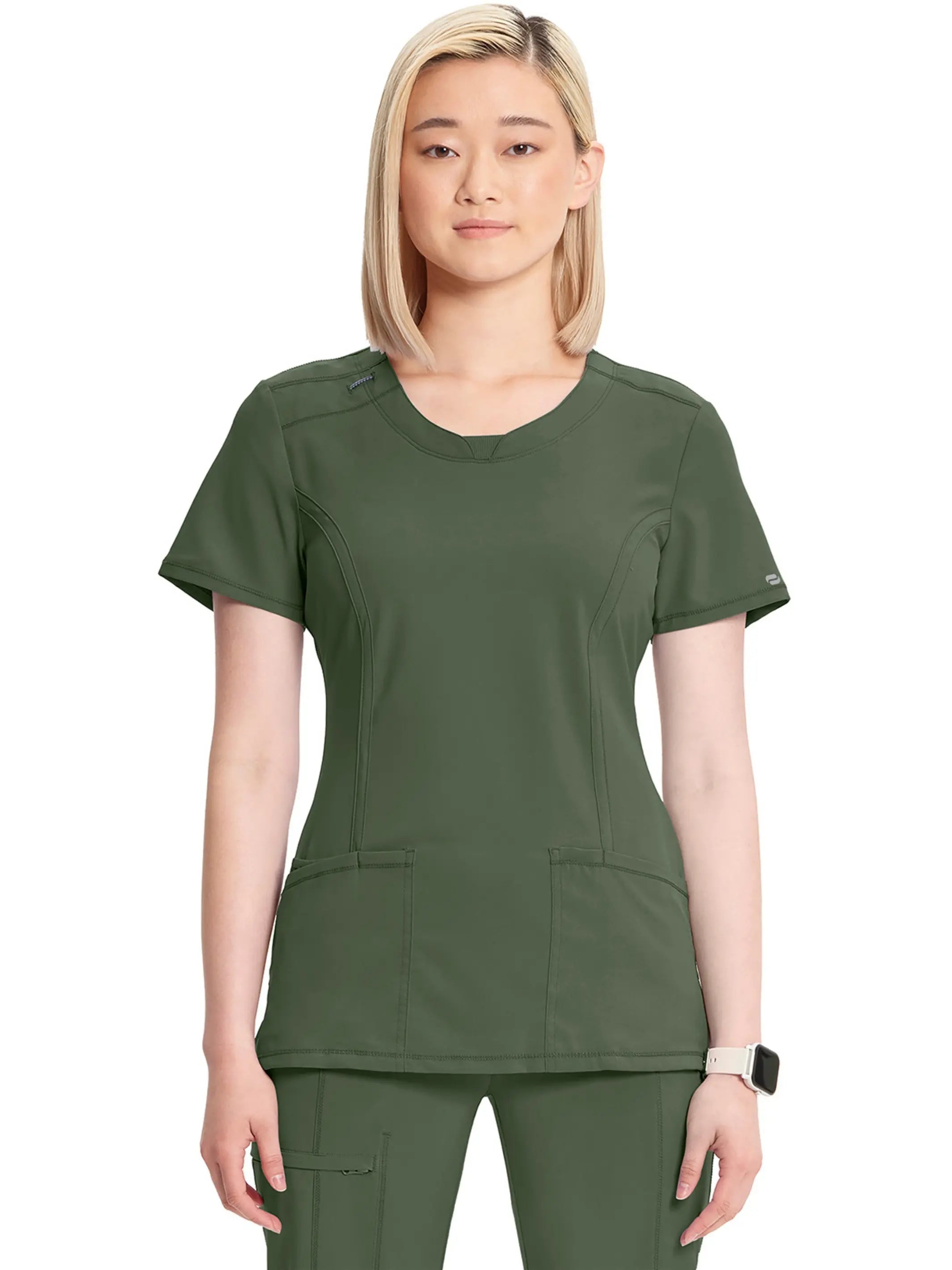 Olive green scrub skirts best sale