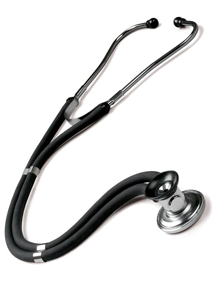 The Prestige Medical Sprague-Rappaport Stethoscope is black with double tubes on a plain white background.