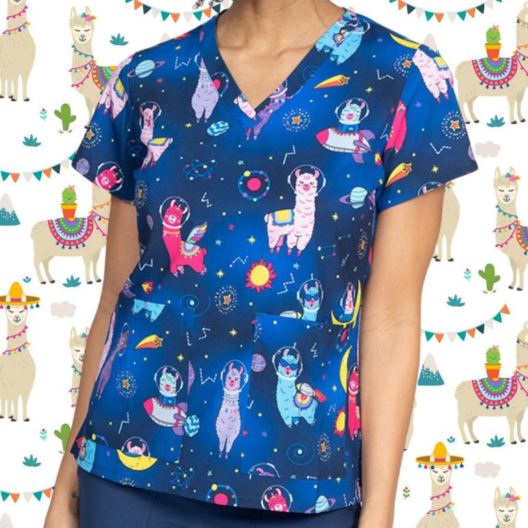 Llama themed scrubs and more at Scrub Pro Uniforms.