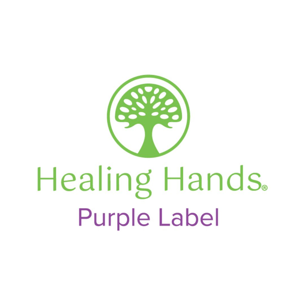 Purple Label Healing Hands Scrubs With a Tree Logo