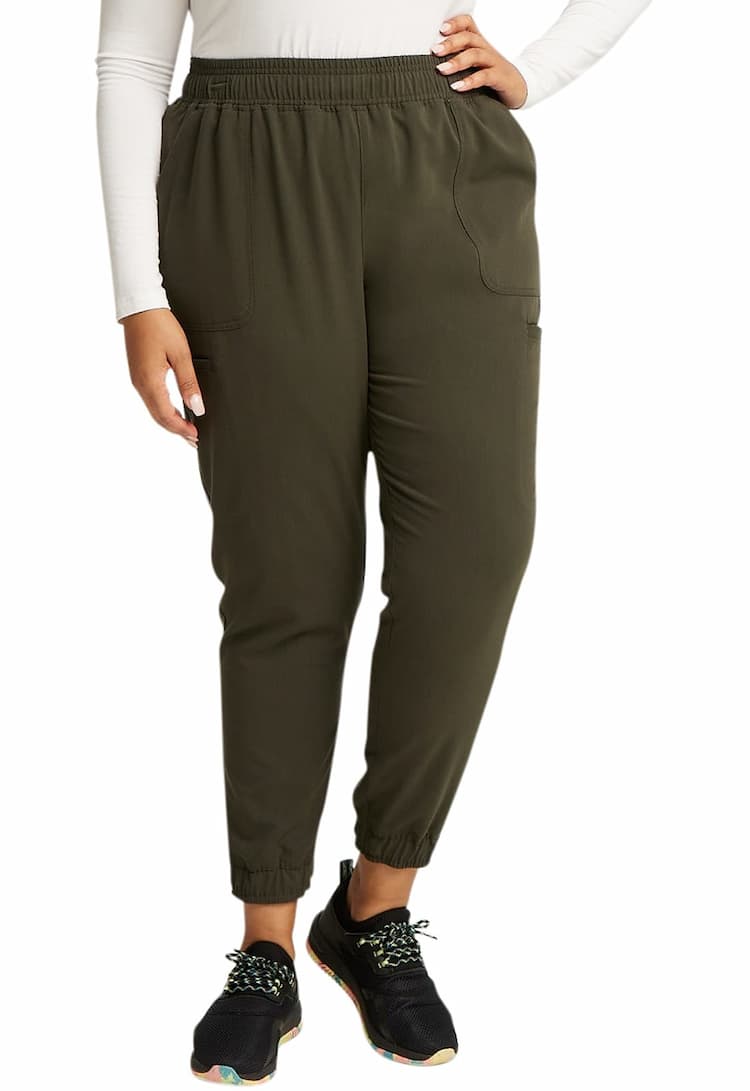 Vince Camuto Women's Mid Rise Jogger  Heathered Olive – Scrub Pro Uniforms