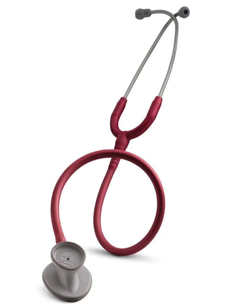 3M Littmann Lightweight II SE 28" Stethoscope in burgundy has a dual chest piece