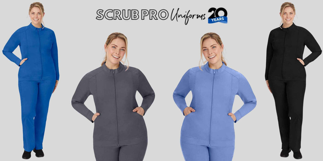 Scrub Pro's selection of Purple Label Women's Dakota Zip Up Scrub Jackets.