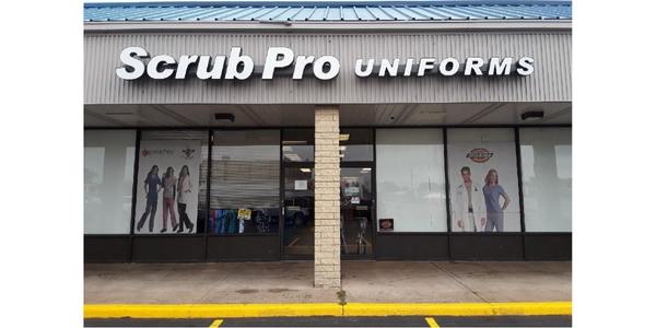 The Scrub Pro storefront at our Adams Plaza location in Philadelphia, Pennsylvania. 