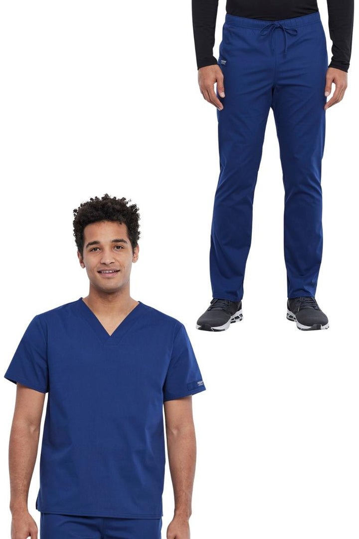 Cherokee Workwear Professionals Pocketless Scrub Set | Navy Blue