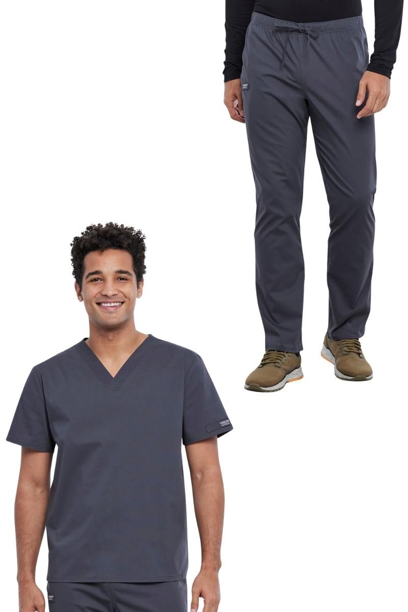 Cherokee Workwear Professionals Pocketless Scrub Set | Pewter