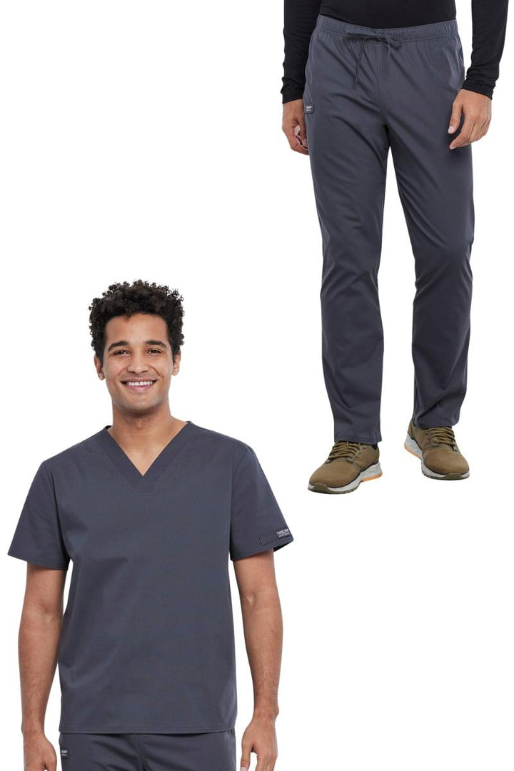 Cherokee Workwear Professionals Pocketless Scrub Set | Pewter