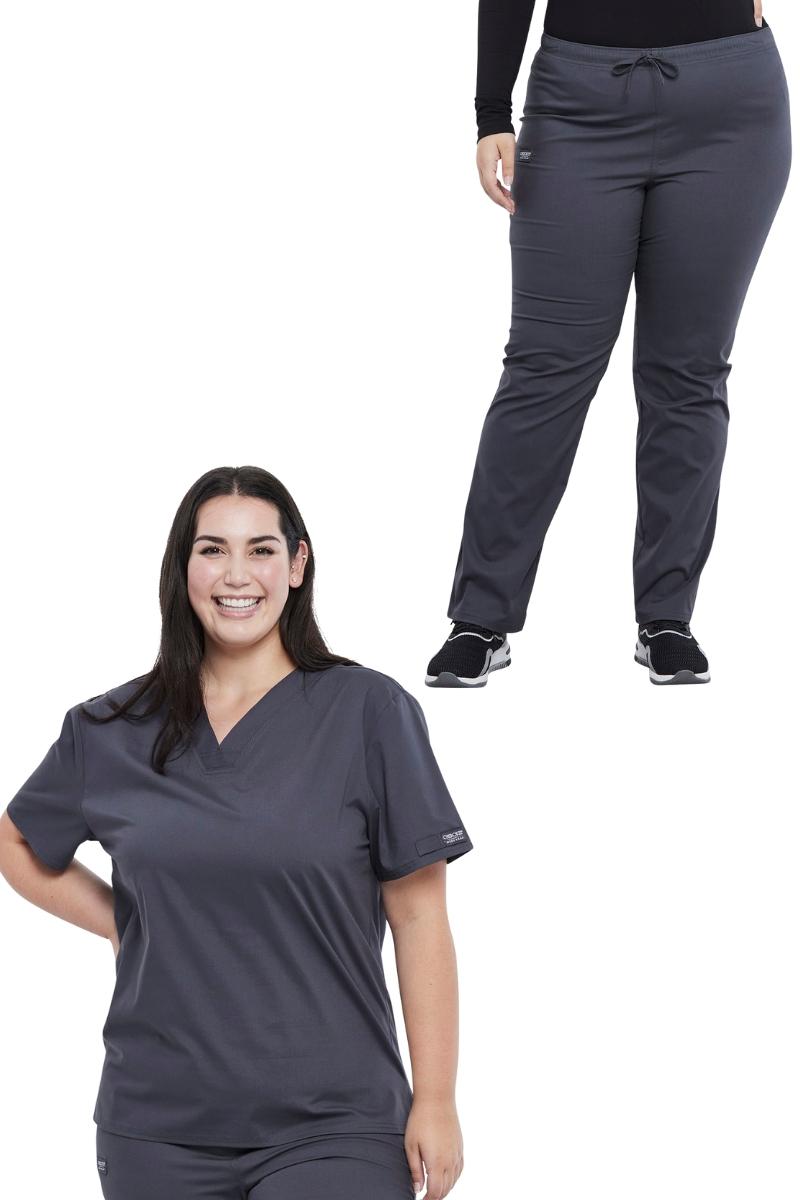 Cherokee Workwear Professionals Pocketless Scrub Set | Pewter