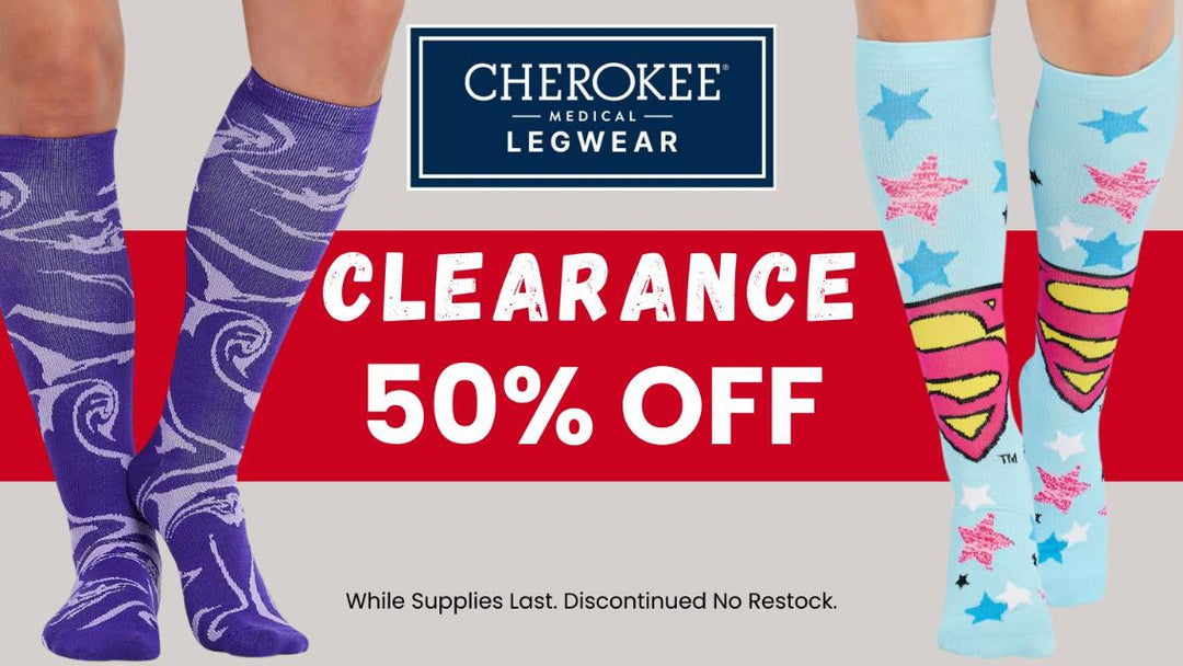 Cherokee Medical Legwear is on clearance at Scrub Pro Uniforms for 50% off.