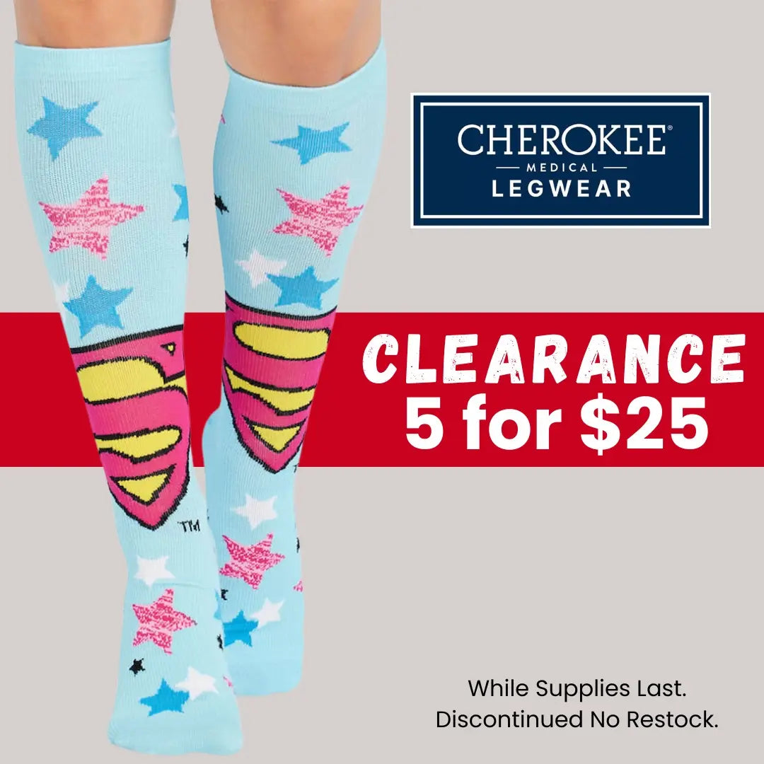 A look at one of the available styles in Scrub Pro's collection of Cherokee Medical Legwear.