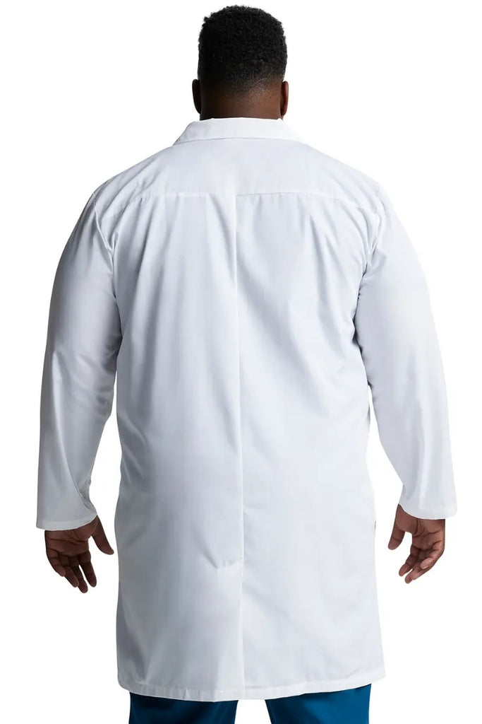 The back of the Dickies Unisex EDS Signature Lab Coat featuring a center back length of 40".