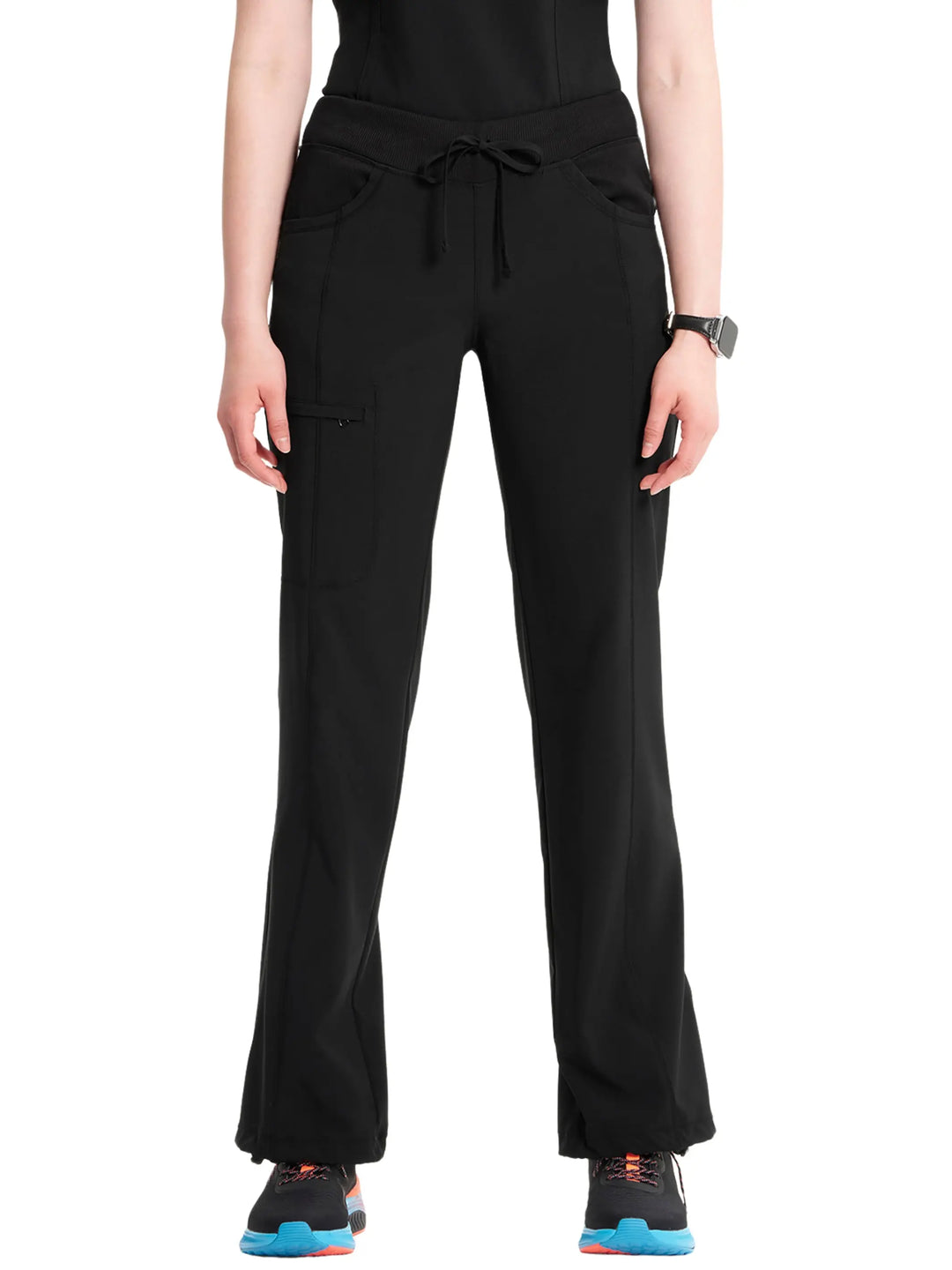 Infinity Women's Low-Rise Straight Leg Scrub Pant | Black