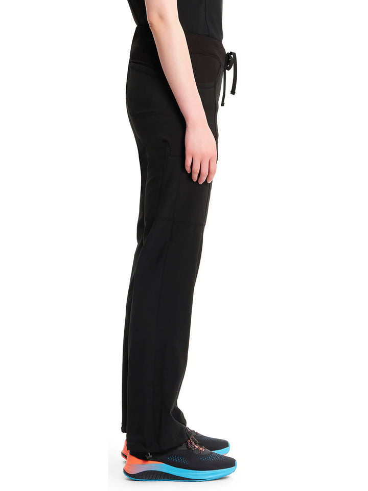 Infinity Women's Low-Rise Straight Leg Scrub Pant | Black