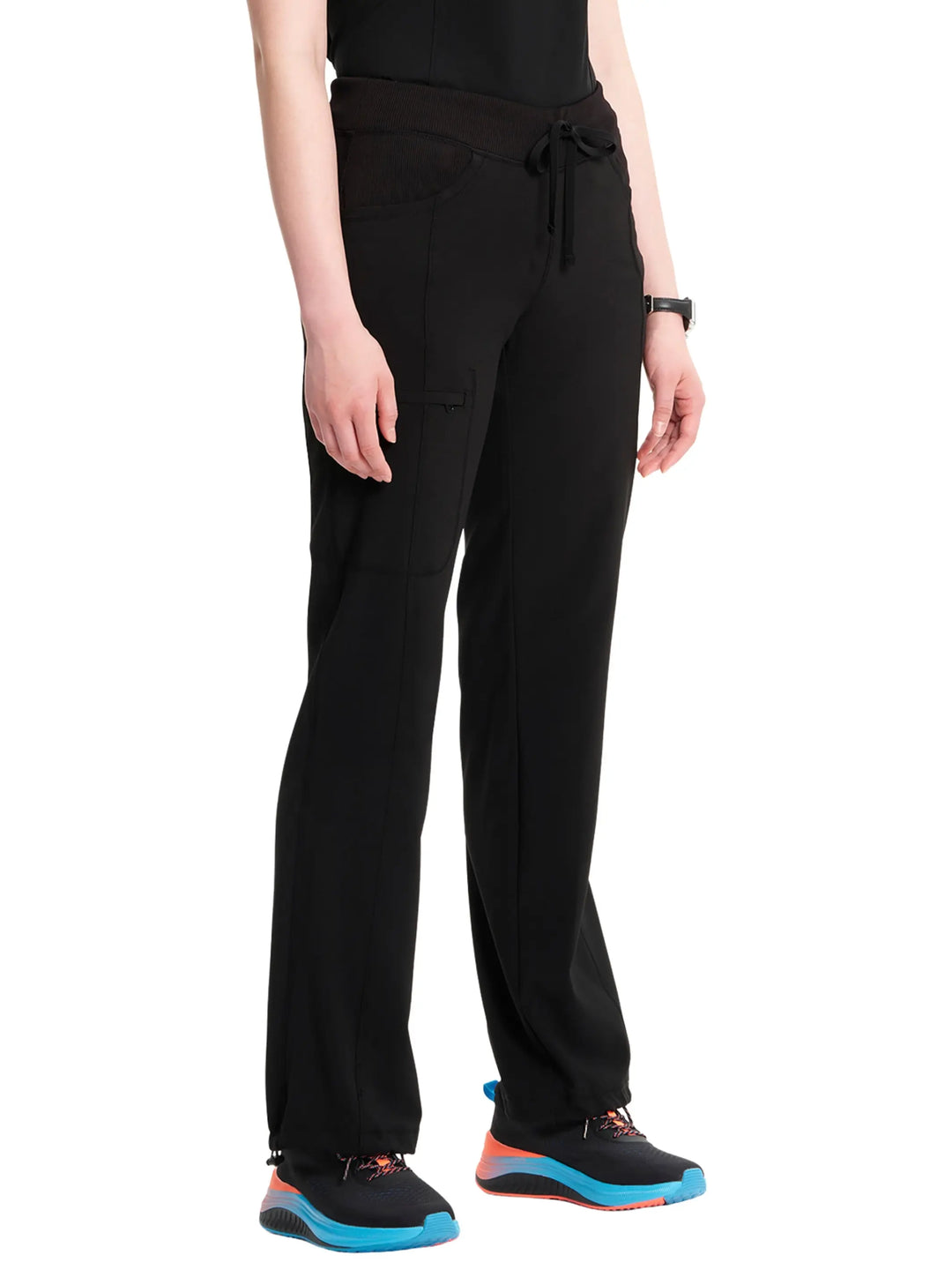 Infinity Women's Low-Rise Straight Leg Scrub Pant | Black