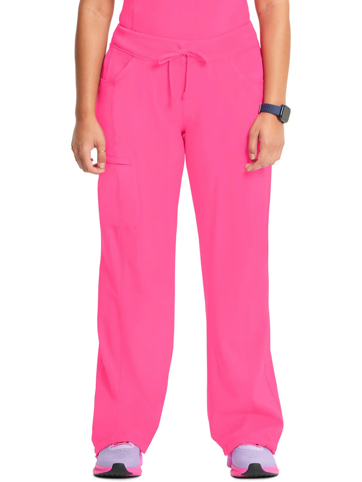 Infinity Women's Low-Rise Straight Leg Scrub Pant | Carmine Pink