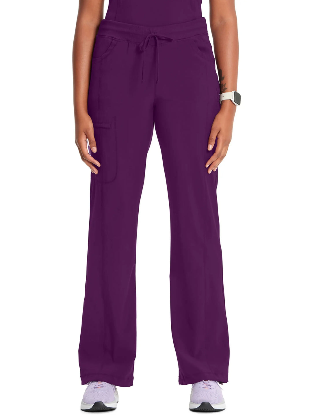 Infinity Women's Low-Rise Straight Leg Scrub Pant | Eggplant