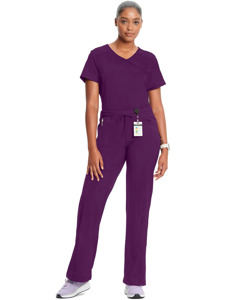 Infinity Women's Low-Rise Straight Leg Scrub Pant | Eggplant