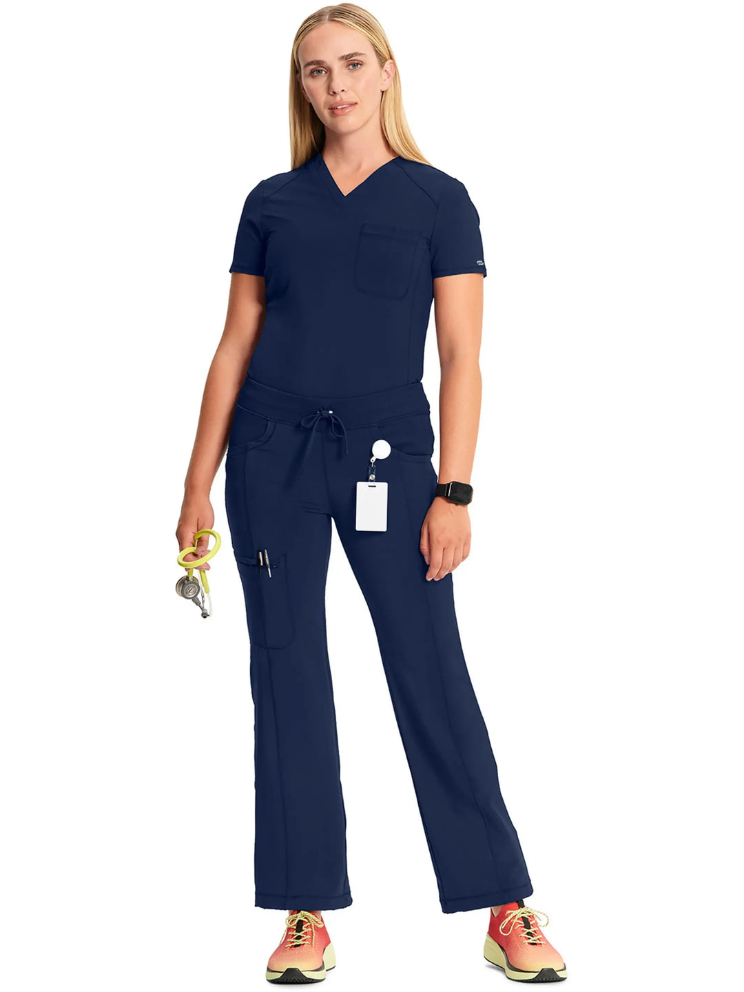 Infinity Women's Low-Rise Straight Leg Scrub Pant | Navy