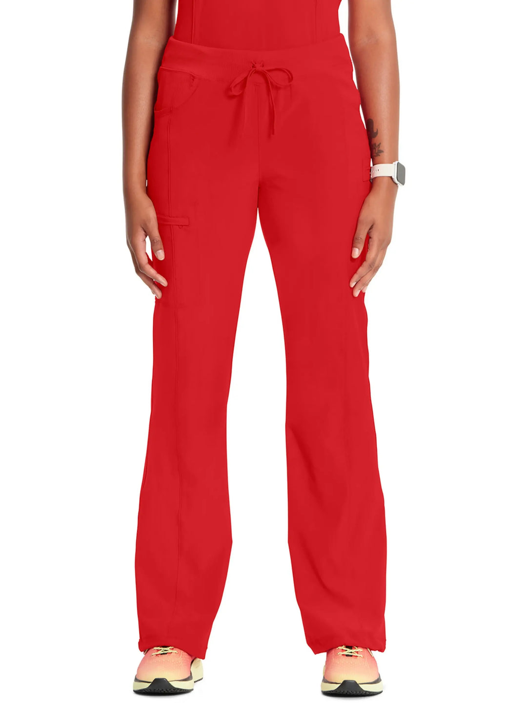 Infinity Women's Low-Rise Straight Leg Scrub Pant | Red