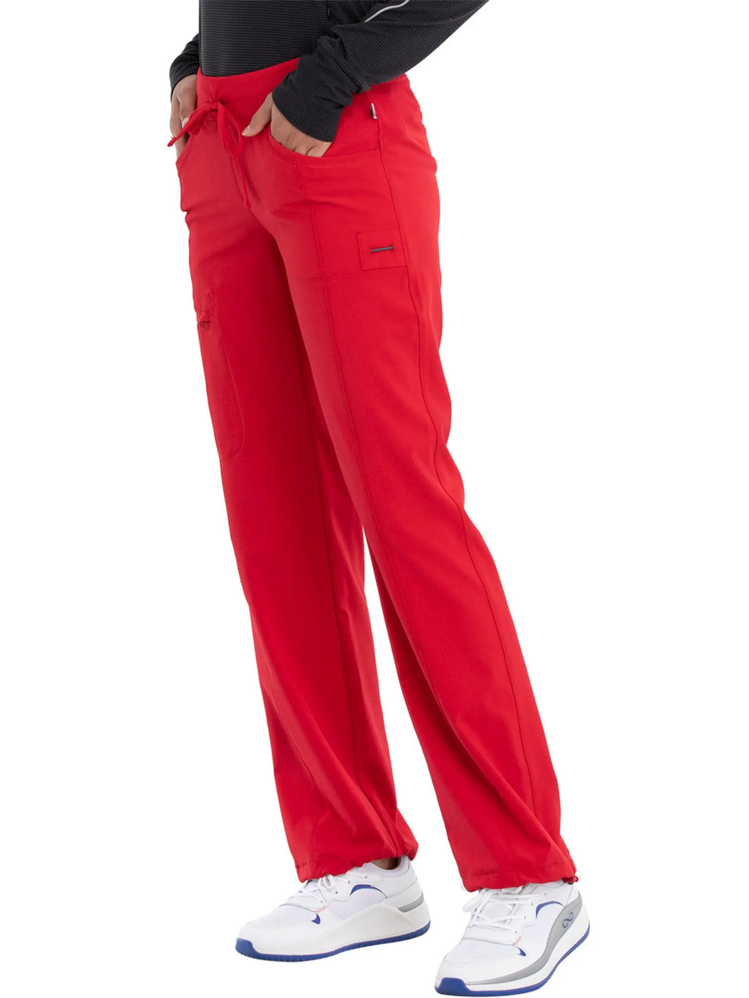 Infinity Women's Low-Rise Straight Leg Scrub Pant | Red