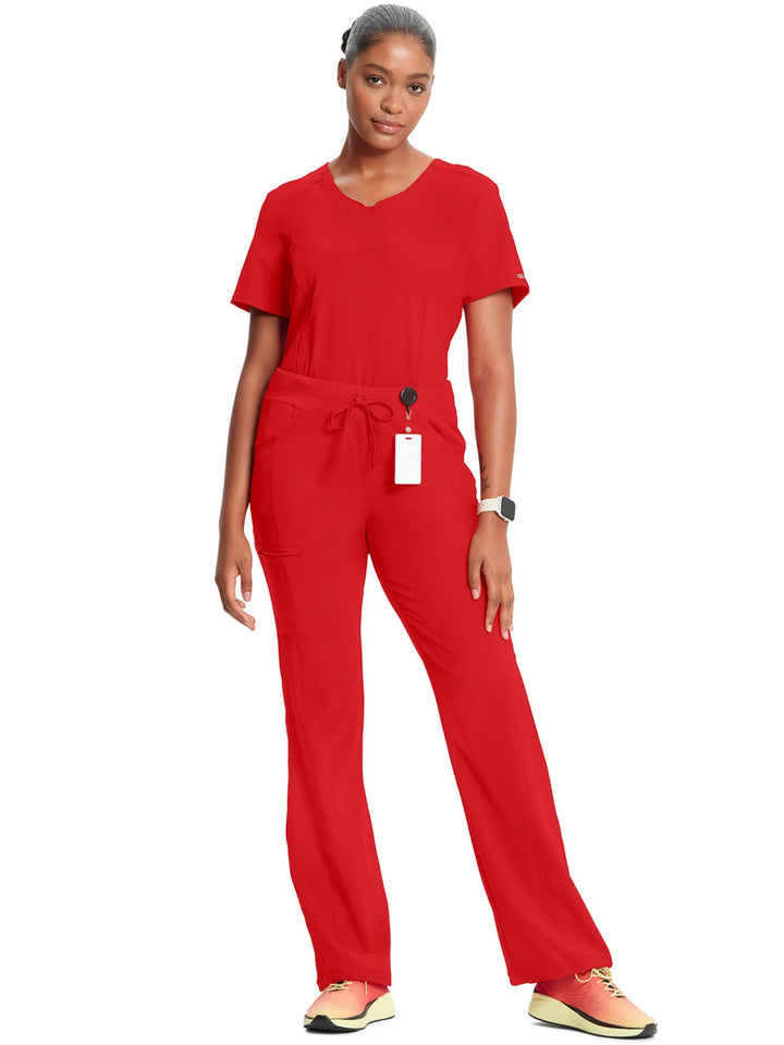 Infinity Women's Low-Rise Straight Leg Scrub Pant | Red