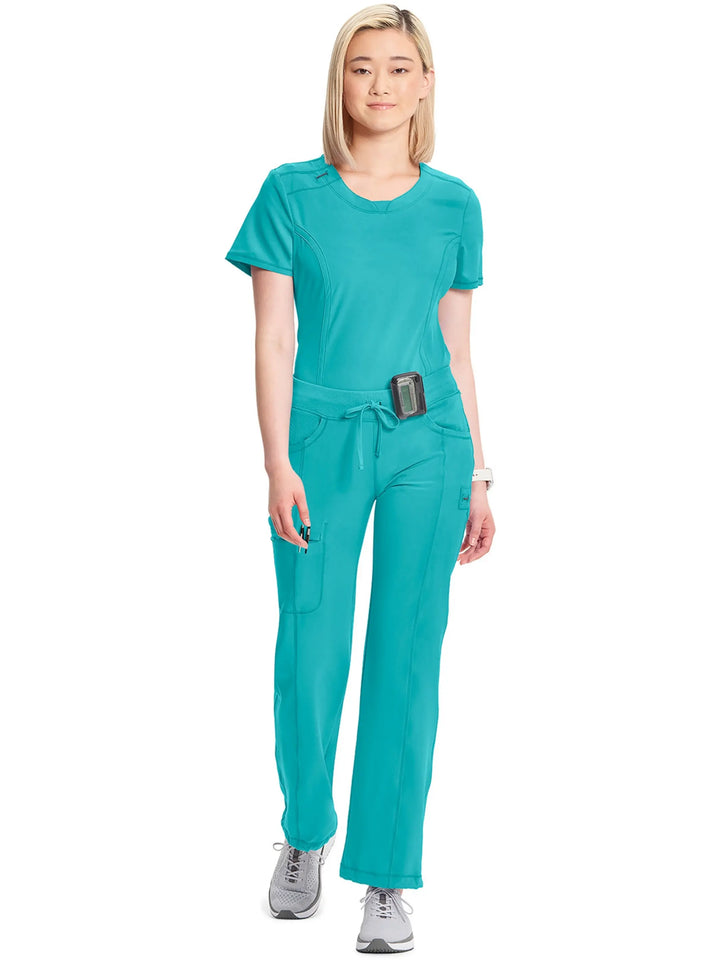 Infinity Women's Low-Rise Straight Leg Scrub Pant | Teal