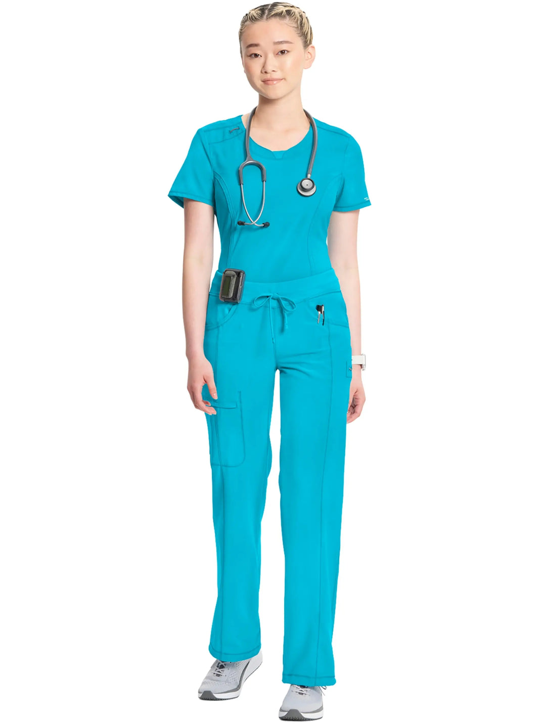 Infinity Women's Low-Rise Straight Leg Scrub Pant | Turquoise