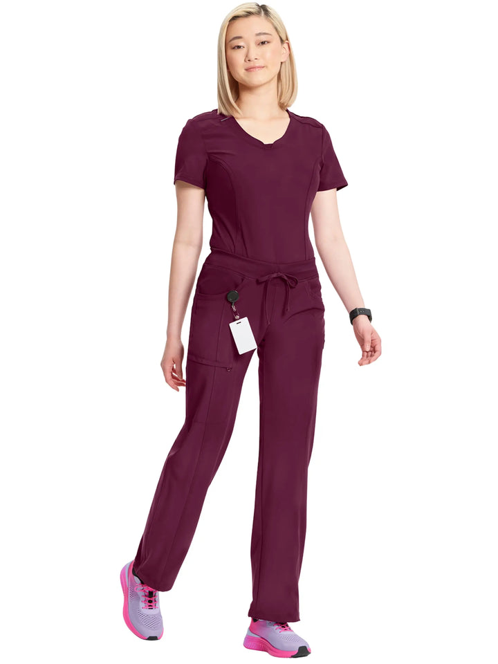 Infinity Women's Low-Rise Straight Leg Scrub Pant | Wine