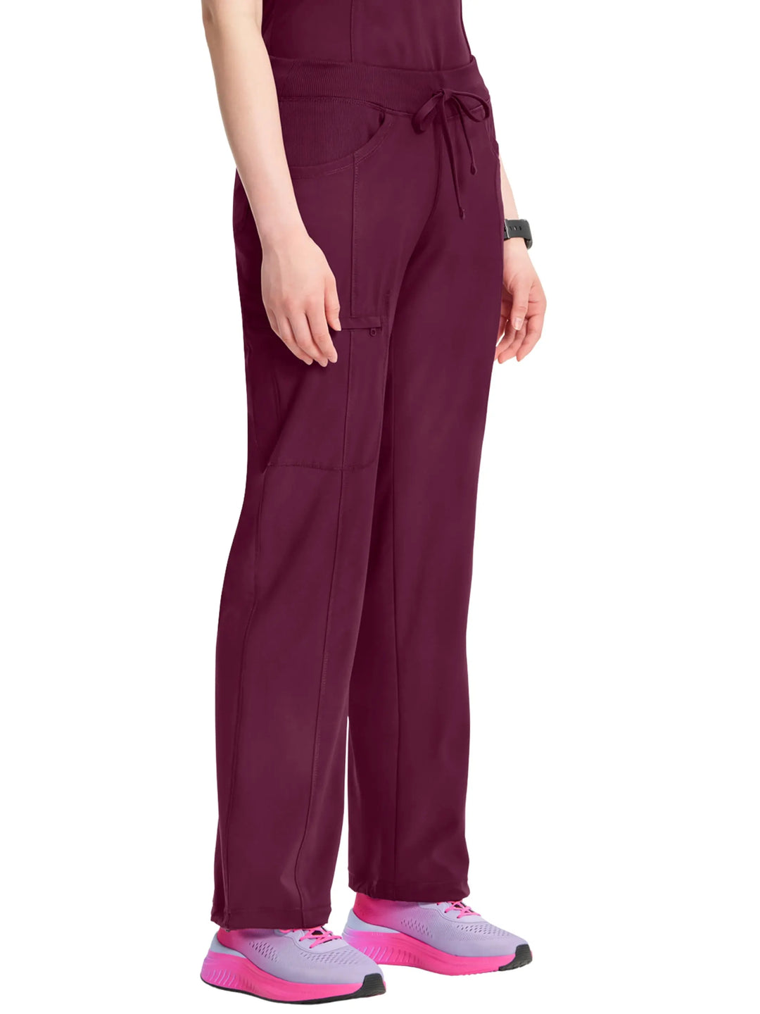 Infinity Women's Low-Rise Straight Leg Scrub Pant | Wine