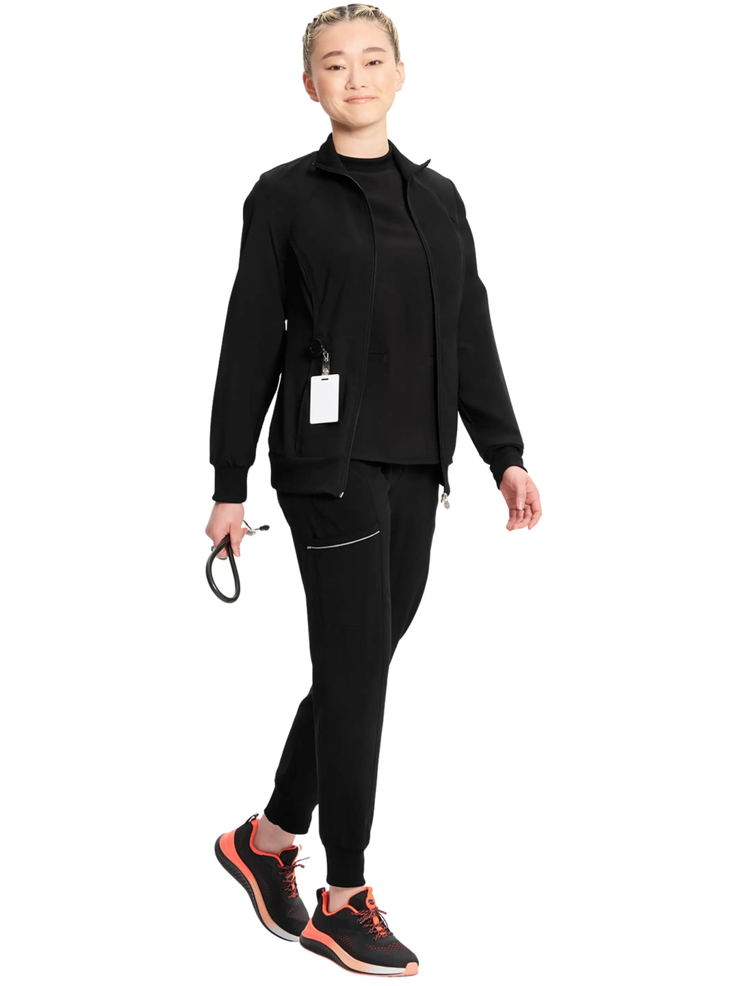 Infinity Women's Antimicrobial Warm Up Jacket | Black