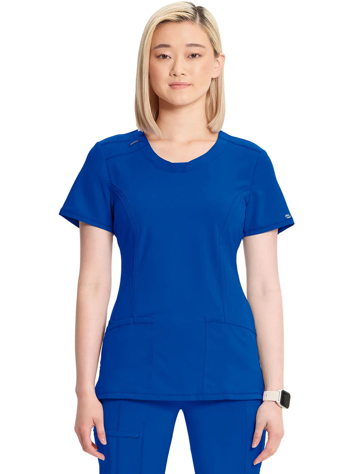 Infinity Women's Round Neck Scrub Top | Galaxy Blue