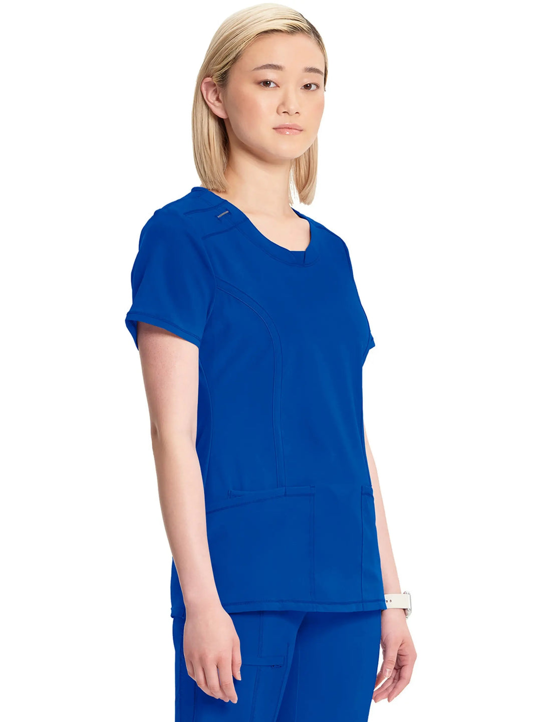 Infinity Women's Round Neck Scrub Top | Galaxy Blue