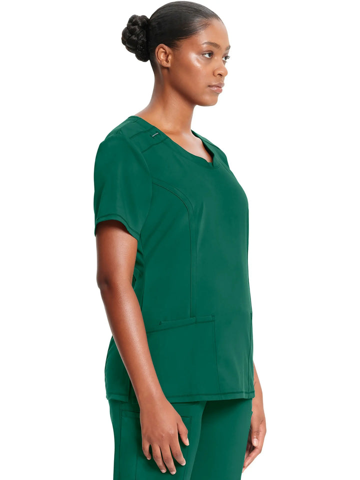 Infinity Women's Round Neck Scrub Top | Hunter