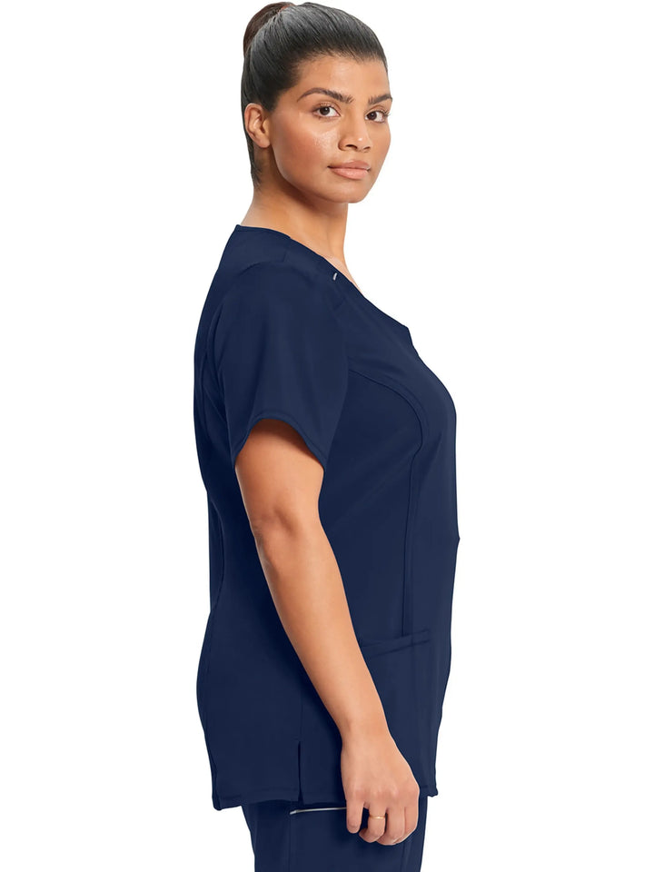 Infinity Women's Round Neck Scrub Top | Navy