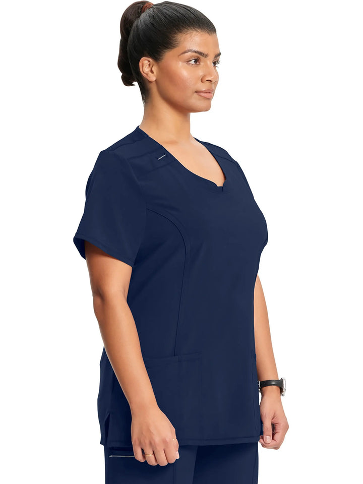 Infinity Women's Round Neck Scrub Top | Navy