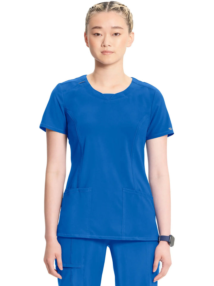 Infinity Women's Round Neck Scrub Top | Royal