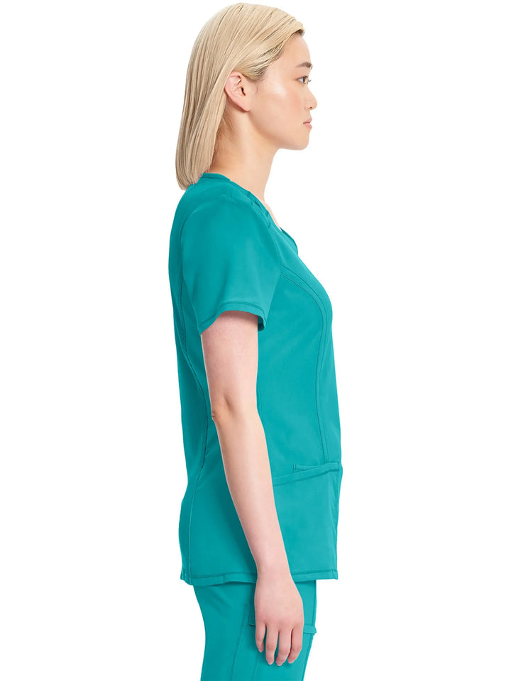 Infinity Women's Round Neck Scrub Top | Teal