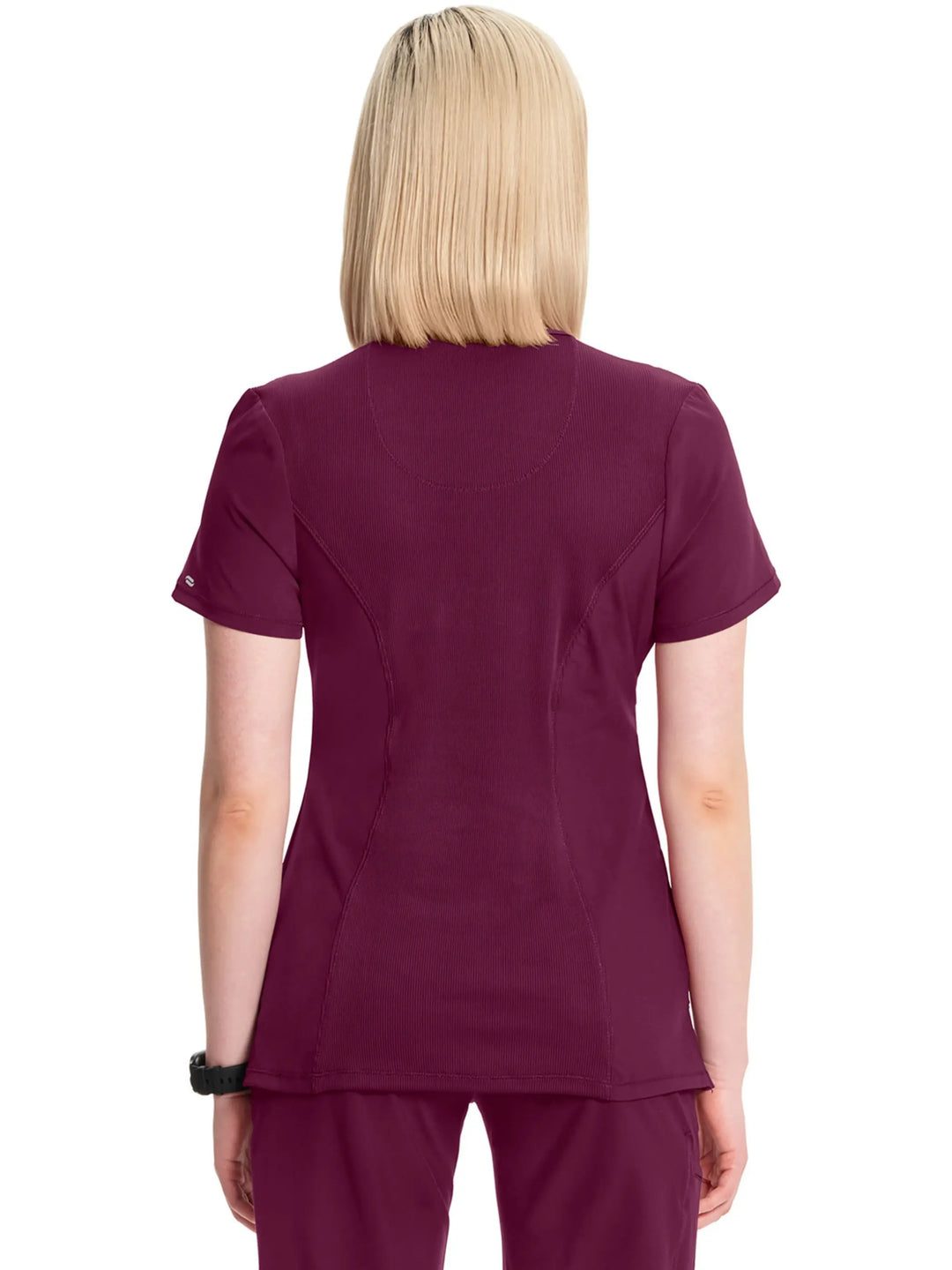 Infinity Women's Round Neck Scrub Top | Wine