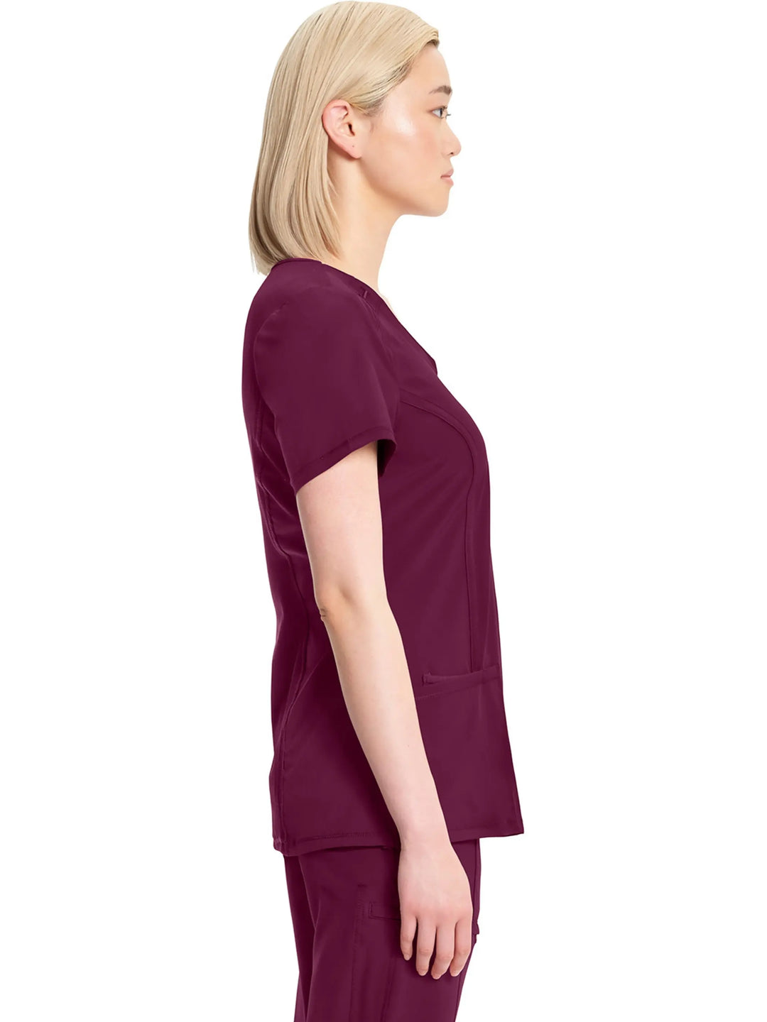 Infinity Women's Round Neck Scrub Top | Wine