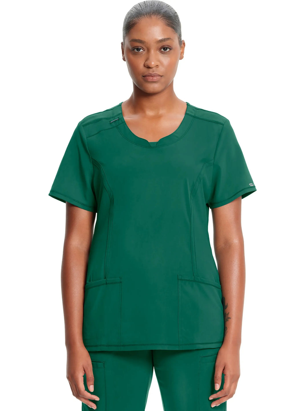 Infinity Women's Round Neck Scrub Top | Hunter