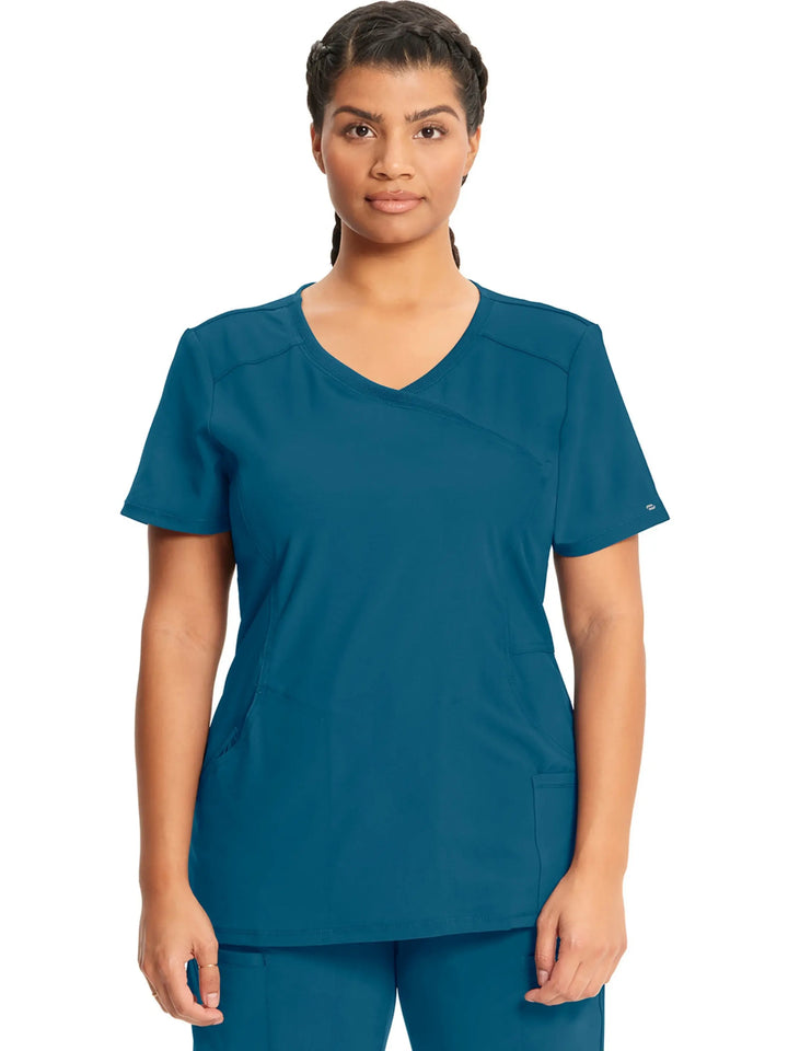 Infinity Women's Antimicrobial Mock Wrap Top | Caribbean