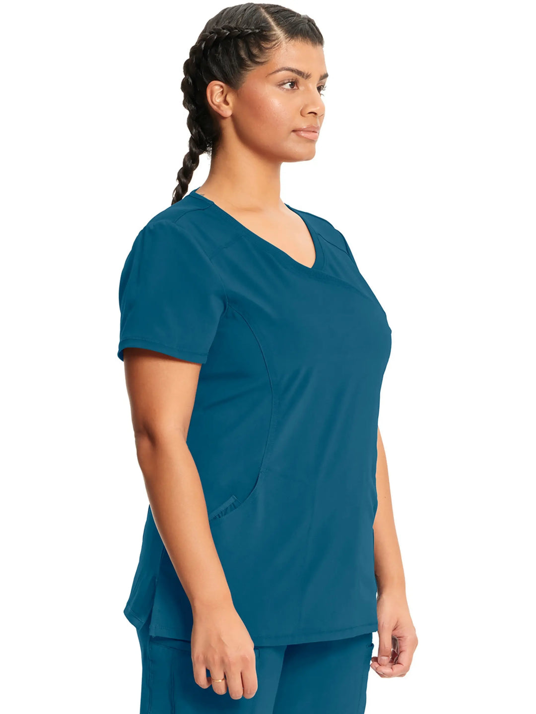 Infinity Women's Antimicrobial Mock Wrap Top | Caribbean