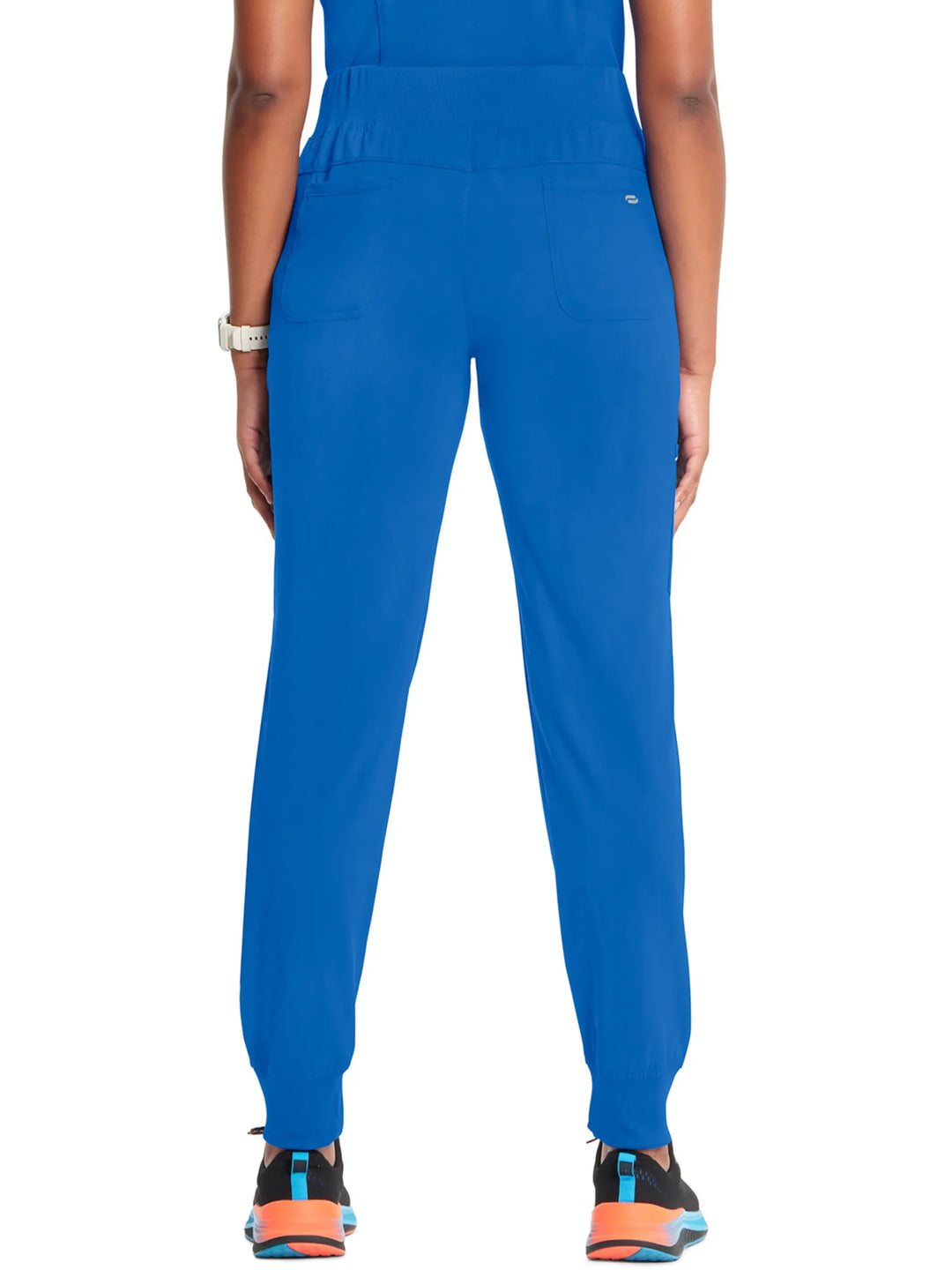 Infinity Women's Scrub Set Mock Wrap Top & Petite Joggers | Royal Blue