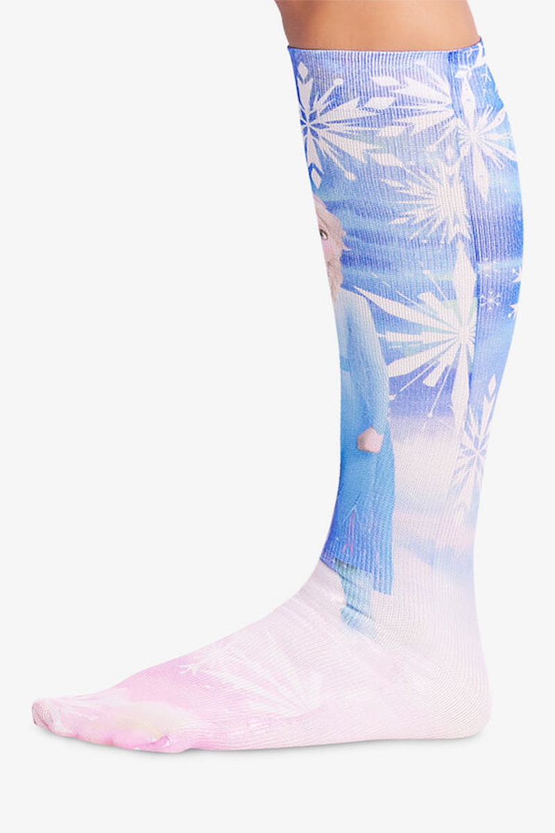 The side of the Cherokee Women's Comfort Support Socks in My Sister featuring light compression (8-15 mmHg) to help prevent swelling and fatigue all day long.