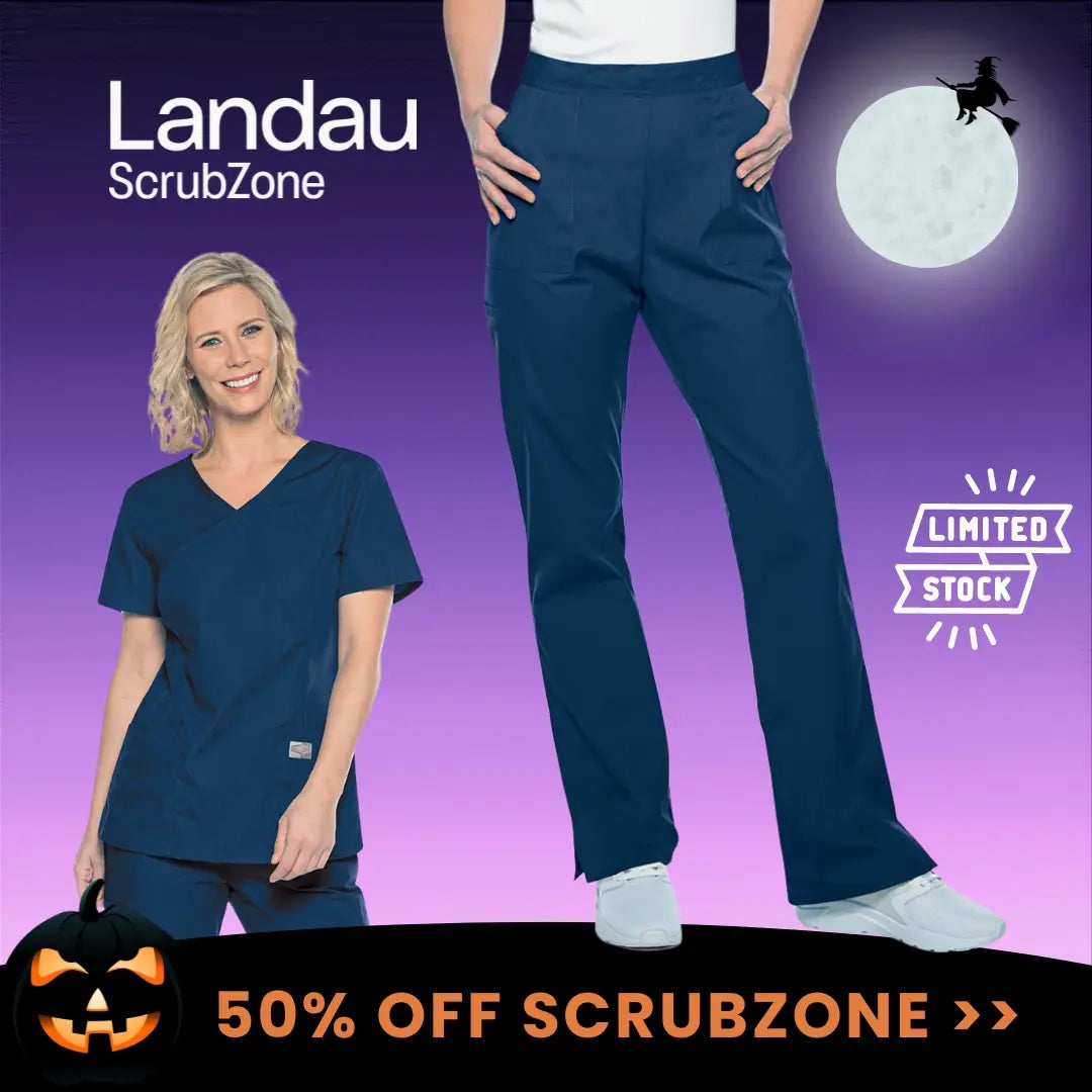 While supplies last Landau Scrub Zone is 50% off at Scrub Pro Uniforms.