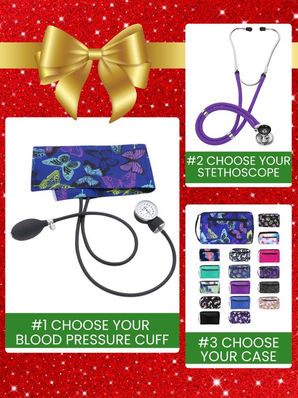 A look at what comes in Scrub Pro's Prestige Medical BP Cuff Holiday Bundle.