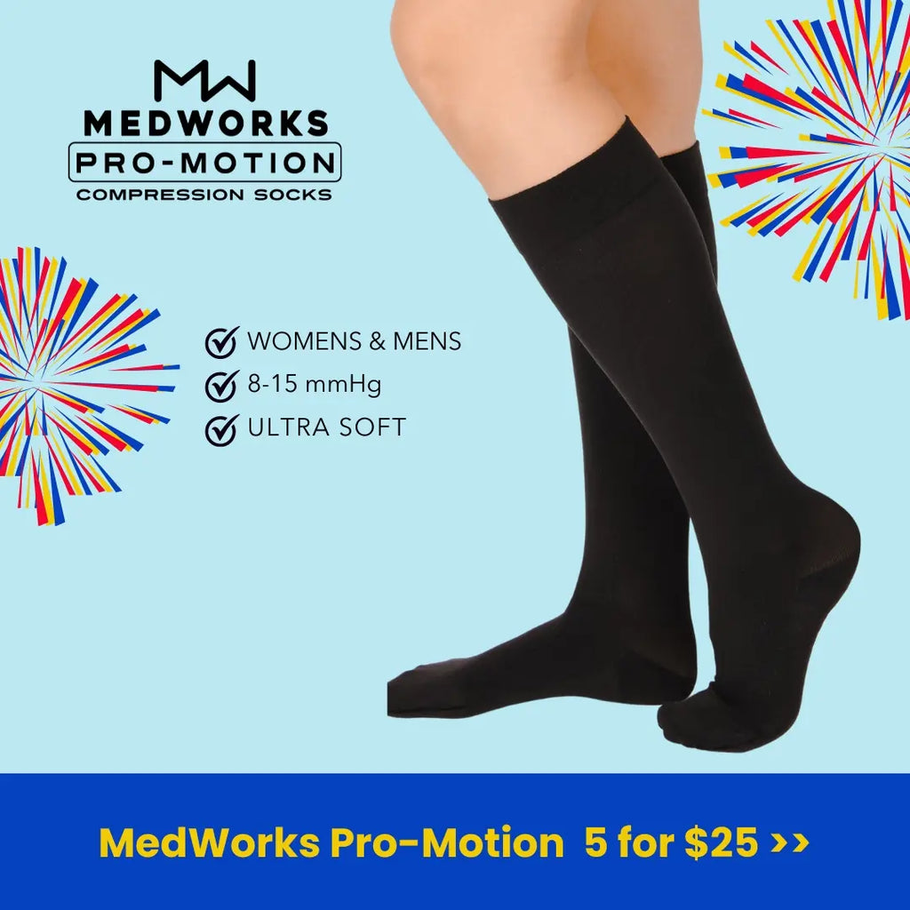 Pro-Motion Compression Socks are 5 for $25 only at Scrub Pro Uniforms.