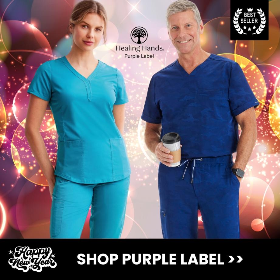 Purple Label scrubs from Healing Hands at Scrub Pro Uniforms.