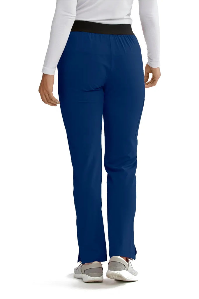 The back of the Skechers Women's Elastic Waist Vitality Scrub Pant featuring a straight leg.