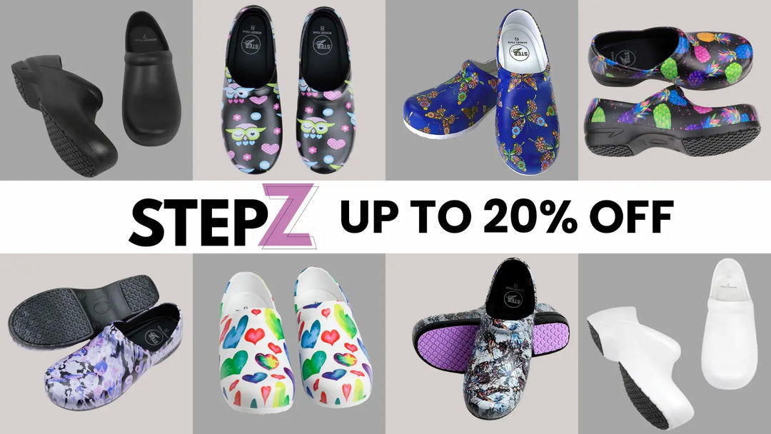 StepZ slip-resistant nursing shoes at Scrub Pro Uniforms.